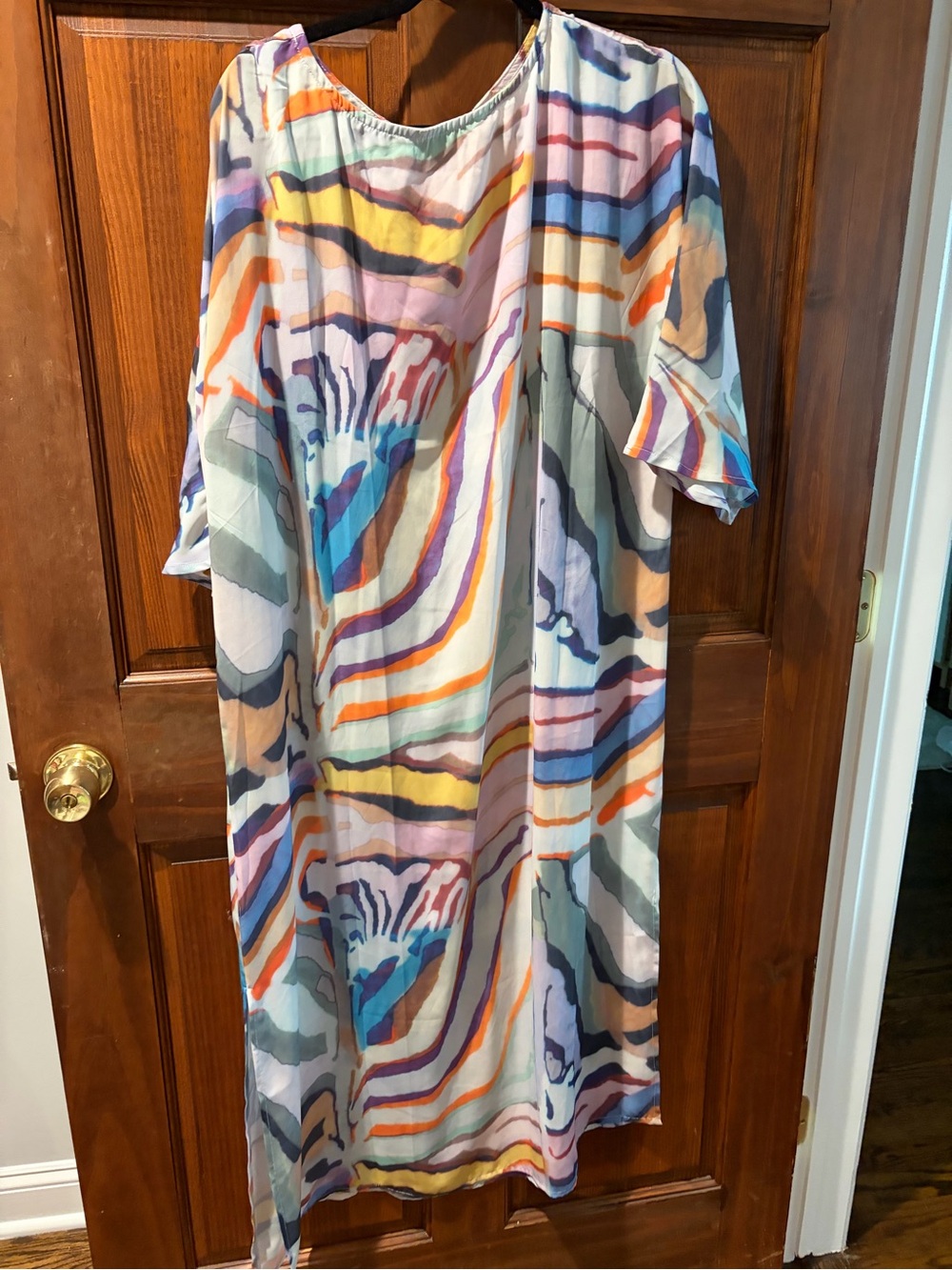 Colorful Abstract Print Shift Dress